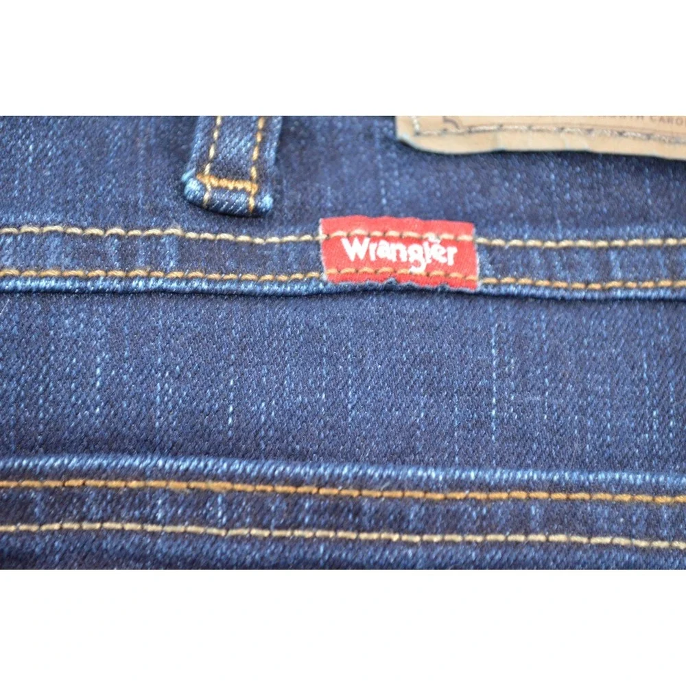 Wrangler Five Star Jeans Athletic Fit Blue Denim Jeans Mens 38x32 Dark Wash Nwts